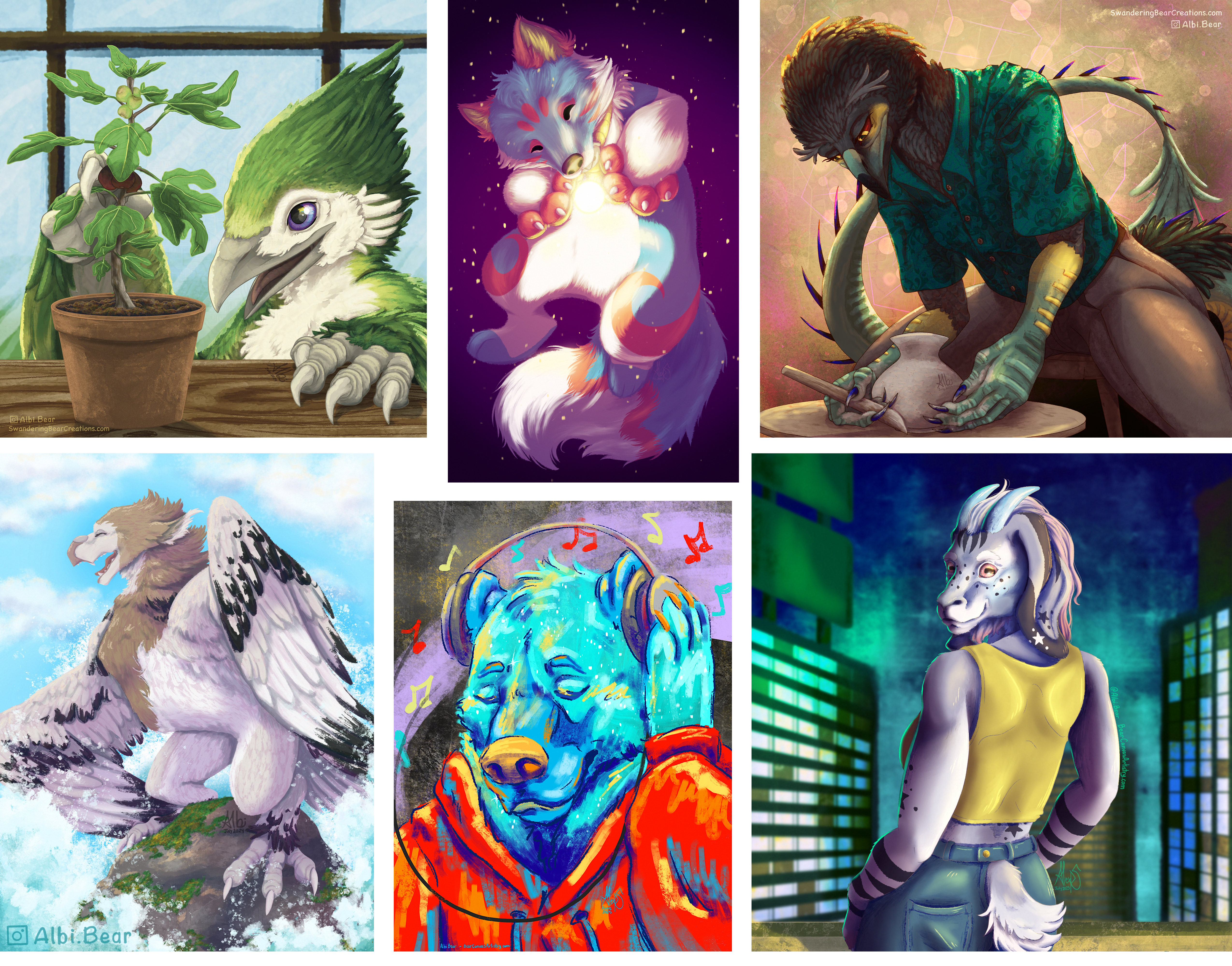 Collage of Character Artworks